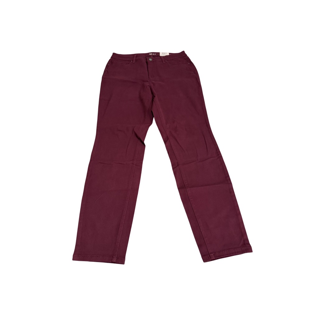 410. Style & Co Women's Skinny Curvy Skinny Jeans Purple Jeans Size 12